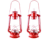 Shop4Omni Red Hurricane Kerosene Oil Lantern Emergency Hanging Light/Lamp - 12 Inches