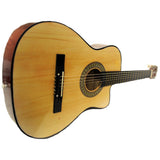 Shop4Omni Full Size Acoustic Country/Bluegrass Cutaway Guitar with Gig Bag (Natural)
