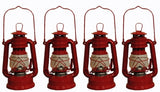 Shop4Omni Red Hurricane Kerosene Oil Lantern Emergency Hanging Light/Lamp - 8 Inches