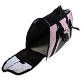 S4O 17" L x 8" W x 11" H Soft Sided Travel Pet Carrier Dog Tote Cage - Pink