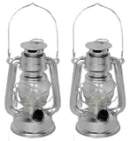 Shop4Omni LED Lantern Emergency Hanging Light Lamp w Dimmer - 12 inch - Silver