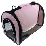 S4O Soft Sided Pet Kennel Cab Travel Dog Tote Carrier -16.5L x 10W x 10.5H Pink