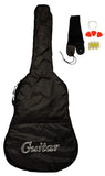 Shop4Omni Full Size Acoustic Country/Bluegrass Cutaway Guitar with Gig Bag (Natural)