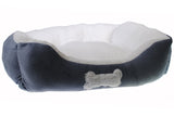 Slate Grey - Small -  Luxury Cuddle Dog Pet Bed - Rectangle - 10lb and Under