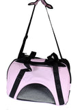 S4O 17" L x 8" W x 11" H Soft Sided Travel Pet Carrier Dog Tote Cage - Pink