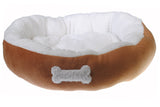 Rich Brown - Small Luxury Puppy Cuddle Dog Pet Bed - Round Style 10lb and Under