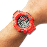 CampCo Smith & Wesson Red Tactical Digital Shock Watch - Three Modes of Operation, EL Backlight, TPR Band, Chronograph, Water-Resistant