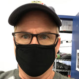 3 Pack Washable Cloth Face Dust Mouth Cover - Made in USA - Black