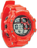 CampCo Smith & Wesson Red Tactical Digital Shock Watch - Three Modes of Operation, EL Backlight, TPR Band, Chronograph, Water-Resistant