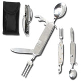 RTEK Multi Purpose Camping Knife 8" Overall Camping Utensils Detachable Fork