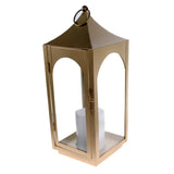 Shop4Omni 15 Inch Decorative Lantern Centerpiece with Flickering LED Candle