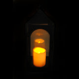 Shop4Omni 15 Inch Decorative Lantern Centerpiece with Flickering LED Candle