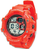 CampCo Smith & Wesson Red Tactical Digital Shock Watch - Three Modes of Operation, EL Backlight, TPR Band, Chronograph, Water-Resistant