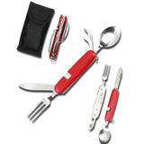 RTEK Multi Purpose Camping Knife 8" Overall Camping Utensils Detachable Fork