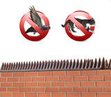 Set of 10 Bird Spikes 19" Long Anti Climbing Bird and Animal Fence Protection