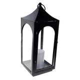 Shop4Omni 15 Inch Decorative Lantern Centerpiece with Flickering LED Candle
