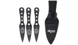 Set of 3 - 6.5" Throwing Knives Set Custom Knife Day of the Dead Skulls & Mummy