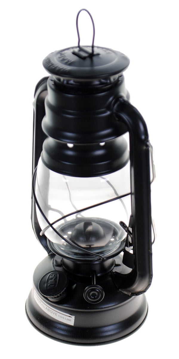 Black Hurricane Kerosene Lantern Wedding Hanging Light Camping Lamp - 12 Inches