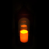 Shop4Omni 15 Inch Decorative Lantern Centerpiece with Flickering LED Candle