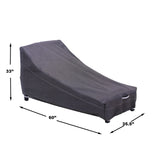 Ravenna Patio Day Chaise Cover Outdoor Lounge Couch Furniture - 66 x 35 x3  Inch