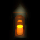 Shop4Omni 15 Inch Decorative Lantern Centerpiece with Flickering LED Candle