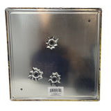 River's Edge Embossed Tin Deer Road Crossing Bullet Hole Hunting Sign