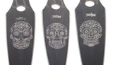 Set of 3 - 6.5" Throwing Knives Set Custom Knife Day of the Dead Skulls & Mummy