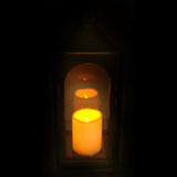Shop4Omni 15 Inch Decorative Lantern Centerpiece with Flickering LED Candle