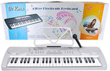 De Rosa Children 49 Keys Electronic Piano Music Keyboard (Silver)