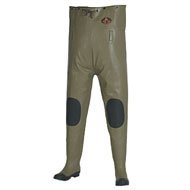Pro Line Men`s Stream Rubber Chest Waders Cleated - Khaki