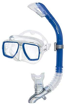 Head Tarpon 2/Barracuda Dry Mask Snorkel Combo (Blue/Clear)