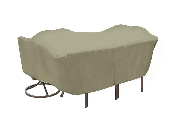 Modern Leisure 8576A Oversized Outdoor Patio Furniture Set Cover for Tables and Chairs (76 L x 115 W x 30 H inches), Beige
