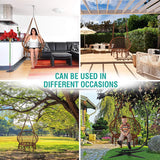 EBUNG Macramé Hammock Chair Hanging Swing Seat – Elegant and Classy Knotted Design – 100% Cotton – Durable and Strong – Ideal for Both Indoors and Outdoors – Be it Living Room, Study, Patio or Garden