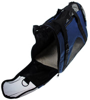 S4O 17" x 8" x 11"  Soft Sided Travel Pet Carrier Dog Tote Cage - Blue