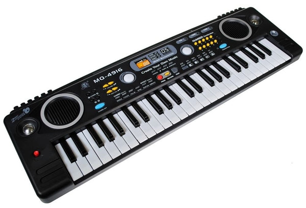MQ-4916 49 Key Desk Top Black Electronic Keyboard - Music Workstation