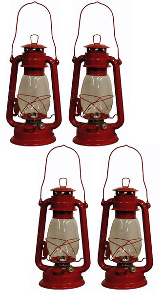 Shop4Omni Red Hurricane Kerosene Oil Lantern Emergency Hanging Light/Lamp - 12 Inches