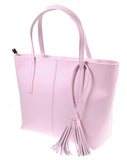 The Kyra Collection Womens Genuine Leather Satchel Purse Shoulder Bag - Pink