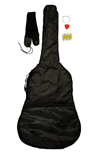 38 Inch Nylon Gig Bag for Acoustic Guitar with Accessory Kit (Strap/Tuner/String/Pick)