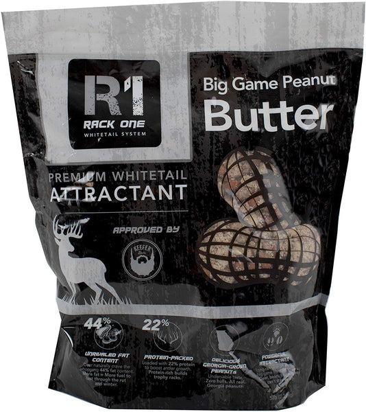Rack One Big Game Peanut Butter 5 Pound Bag - Original - Premium Whitetail Attractant