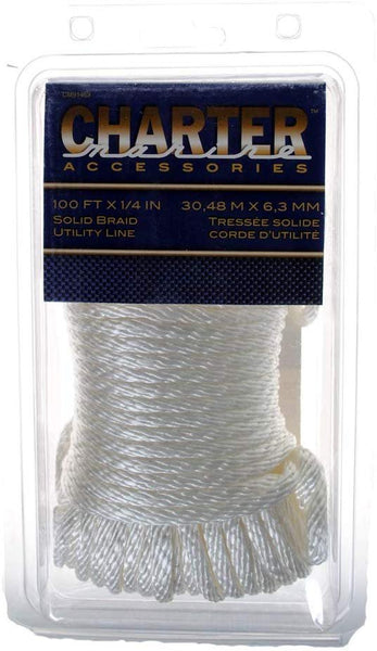 Charter Marine Accessories Solid Braid Anchor Line - 100ft x 1/4 in