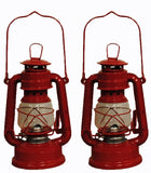 Shop4Omni Red Hurricane Kerosene Oil Lantern Emergency Hanging Light/Lamp - 8 Inches