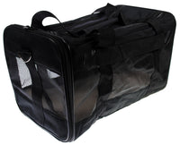 S4O Soft Sided Pet Kennel Cab Tote Travel Dog Carrier - 19.5L x 10W x 11H  Black