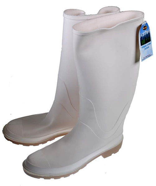 PROLINE Mens PVC Soft Toe Shrimp Boots - White (9)