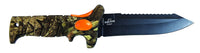 Bubba  6 Inch Scout Knife with Mossy Oak Break-Up Country Camo, Full Tang High-Carbon Stainless Steel Non-Stick Blade, Lanyard Hole and Synthetic Sheath for Hunting, Camping and Fishing