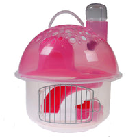 Shop4Omni 2-Tier Portable Mushroom Hamster Cage Gerbil Habitats - Pink