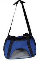 S4O 17" x 8" x 11"  Soft Sided Travel Pet Carrier Dog Tote Cage - Blue