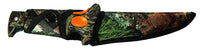 Bubba 6 Inch Turkinator Hunting Knife with Mossy Oak Obsession Pattern, Non-Slip Grip Handle, Full Tang High-Carbon Non-Stick Stainless Steel Serrated Blade, Lanyard Hole and Sheath for Outdoors