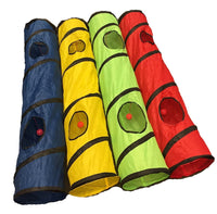 New OMNI Kitty Cat Play Tunnel Pet Toy - Four Exit Holes - 4 Feet Long