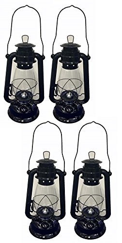 Shop4Omni Black Hurricane Kerosene Lantern Wedding Hanging Light Camping Lamp - 12"