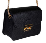 The Kyra Collection Mini Satchel Bag with Chain Strap - Black